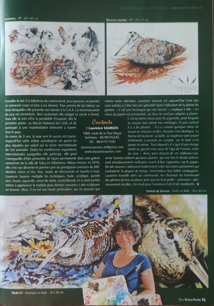 Article Bécasse Passion sur l'artiste laurence Saunois - Page 2