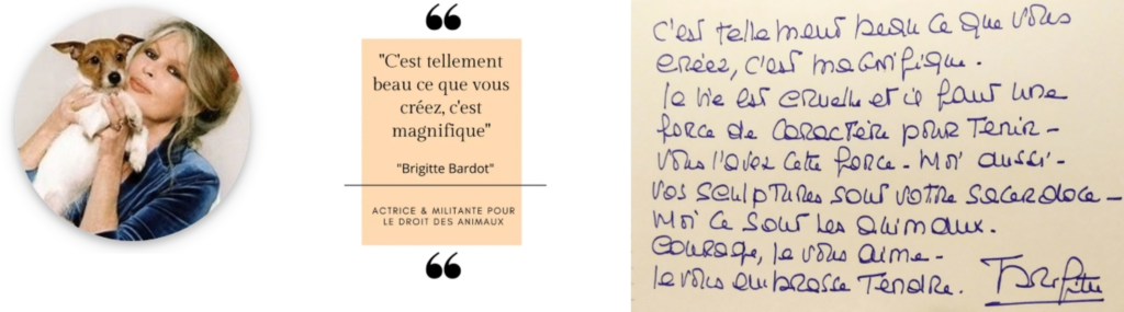 Brigitte Bardot : son avis sur le travail de Laurence Saunois