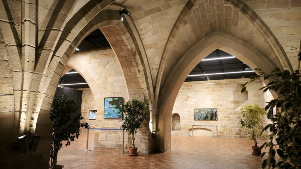 Exposition Nympheus Luminansis - Figeac, artiste Laurence Saunois - arches et tableaux