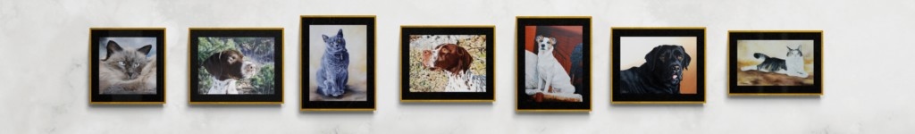 Galerie de tableaux de chiens et chats par Laurence Saunois, Artiste animalier