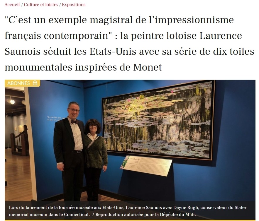 La Dépêche Article: A Masterful Example of Contemporary French Impressionism by Laurence Saunois