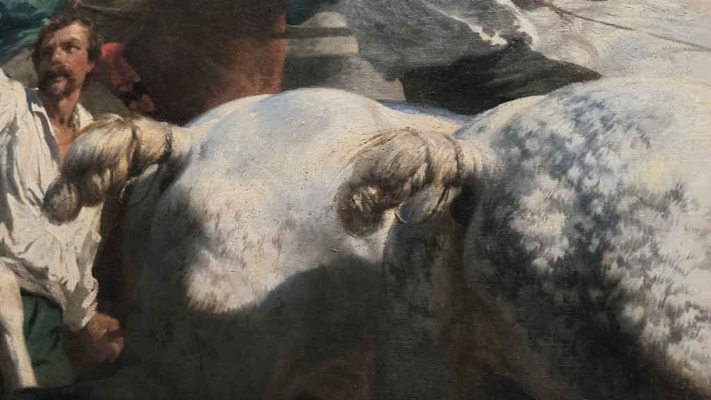 The science of texture: A technical analysis of Rosa Bonheur’s work on volume and the luster of the horses' coats.