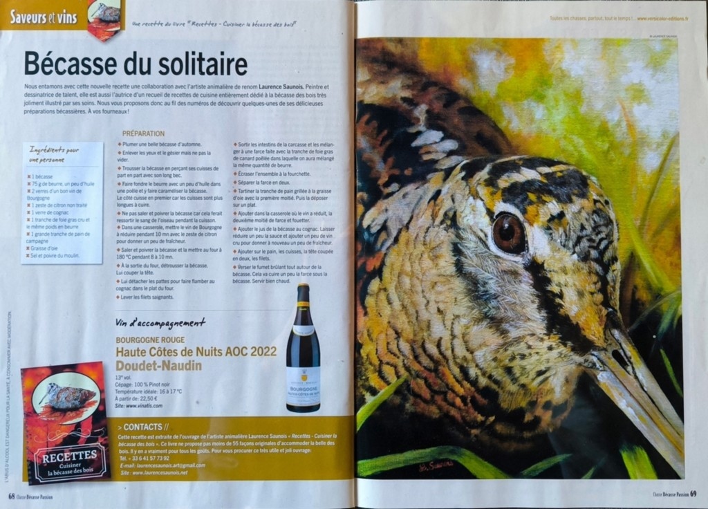 Pages dans le magazine Bécasse Passion 
