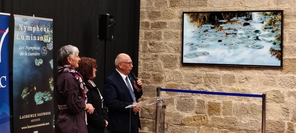 Discours du maire de Figeac et de la chargée à la culture -exposition Nympheus Luminansis