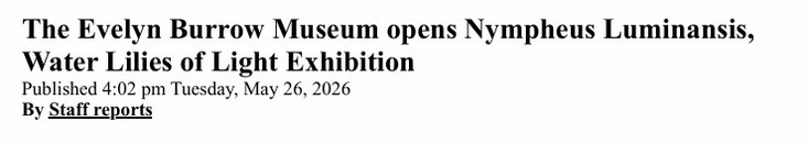 Title of The Cullman Times article on Nympheus Luminansis