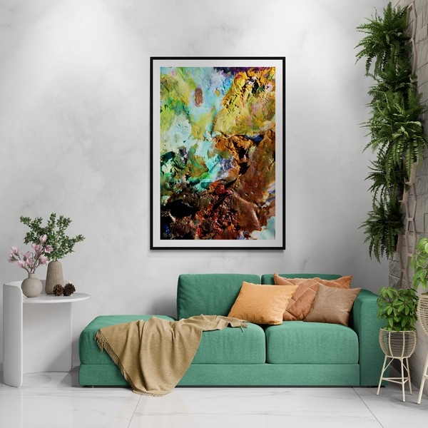 Un tableau "Couleurs de Palettes" dans un salon
