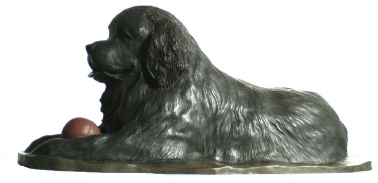 Click to enlarge Sculpture of Newfoundland by Laurence Saunois, animal artist