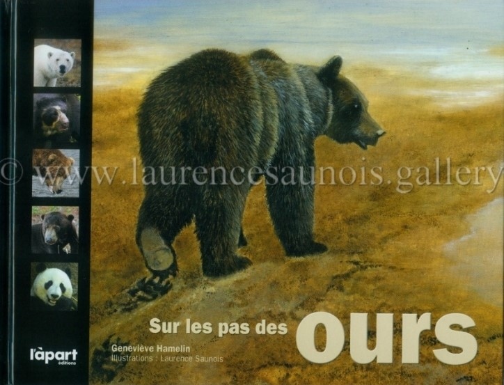 Beau livre - Sur les pas des ours -  Laurence Saunois, peintre animalier