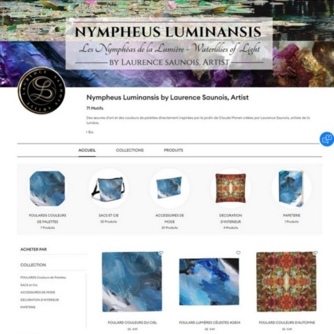 Boutique Contrado Nympheus Luminansis de L'artiste Laurence Saunois