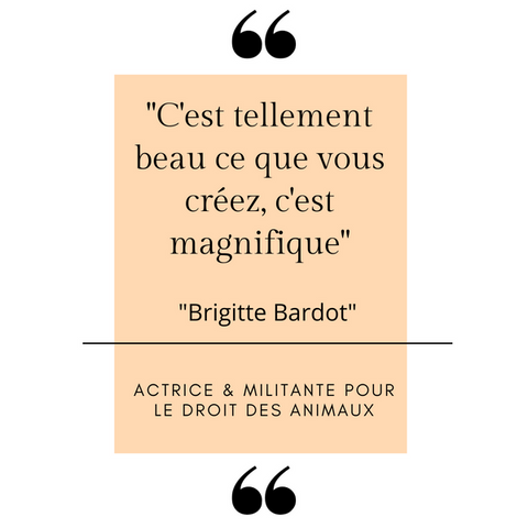 Citation de Brigitte Bardot sur l'artiste Laurence Saunois